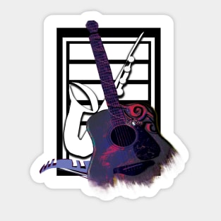 Faded Guitar Sticker